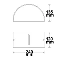 ISOLED Outdoor wall luminaire Up&Down, IP54, semicircular, E27, excl. lamps, aluminium, anthracite