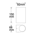 ISOLED Außenwandleuchte SIARA Up&Down, IP54, 2x GU10, exkl. Leuchtmittel, Schwarz