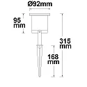 ISOLED Outdoor Aufbaustrahler, IP65, GU10, exkl. Leuchtmittel, drehbar und schwenkbar, inkl. Erdspieß + Kabel, schwarz