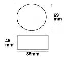 ISOLED Wireless Touch RGB PWM-Controller mit Funk-Fernbedienung Round, 12-24V DC 3x4A