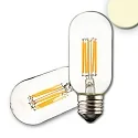 LED tube shape filament T45, E27, 8W 2700K 850lm 360°, dimmable, clear