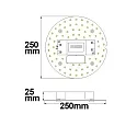 ISOLED LED Umrüstplatine ColorSwitch, Ø 25cm, 230V AC, 25W 2600|3100|4000K 3200lm 120°, inkl. Magnet + vormontiertem Trafo