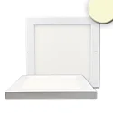 Outdoor LED Deckenleuchte SLIM 18MM, IP52, 22 x 22cm, Trafo integriert, weiß / diffus, 18W 3000K 1350lm 120°