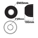 ISOLED PC-Reflektor für LED Hallenleuchte FL, 70°, Ø 40.5cm / Höhe 18cm, transparent