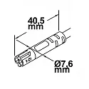 Mini-Plug Anschlusskabel Male, 100cm, 2x0.75, IP54, max. 48V