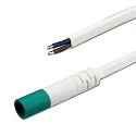 Mini-Plug Anschlusskabel Female, 100cm, 2x0.75, IP54, max. 48V/6A, weiß-grün