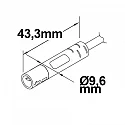 connector plug FEMALE 100CM, 2x0.75 with open cable, 2-pole, green, white
