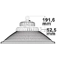 ISOLED LED Hallenleuchte FL mit Alu-Reflektor, IP65, 200W 28000lm, DALI dimmbar, 4000K 80°