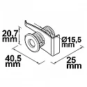 ISOLED Mini-Plug Anschlussblende mit Zugentlastung für ISO-113527 /-46, weiß