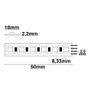 ISOLED LED RGB Linear-Flex strip, 24V, 12W, IP20, 10m reel