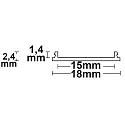 ISOLED LED Aufbauprofil SURF15 FLEX, Aluminium eloxiert, 200cm