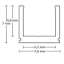 ISOLED LED surface mount profile SURF6, aluminium, 200cm, anodized aluminium