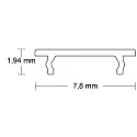 Zubehör für Profil SURF6 / LAMP40 / FURNIT6 - Abdeckung COVER24 opal/satiniert, 200cm