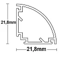 ISOLED LED ECKPROFIL CORNER13, Kunststoff PC, weiß, opal/satiniert, 65% Transluzenz, 200cm