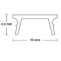 ISOLED Zubehör für Profil SURF8 / UP8 / UP10 - Abdeckung COVER23 opal/satiniert, 65% Transluzenz, 200cm