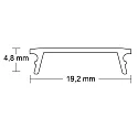 ISOLED Zubehör für Profil SURF16 - Abdeckung COVER20, opal/satiniert, 65% Transluzenz, 200cm