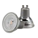 LED spot SUNSET, dim-to-warm, GU10, 5.5W 2200-3000K 345lm 410cd 60°, CRi >90, silver