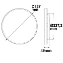LED Aufbauleuchte DN327, IP54, Ø 32.7cm, 24W 3000/4000K (CCT-Switch) 2700lm 120°, schaltbar, weiß, mit HF/MW-Bewegungssensor