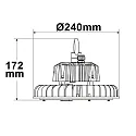 ISOLED LED Hallenleuchte FL, ballwurfsicher, IP65, 120W 18000lm, 1-10V dimmbar, 4000K 120°