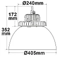 LED hall lighting spot FL with PC reflector, IP65, 120W 18000lm, 1-10V dimmable, 5700K 70°