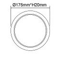 ISOLED LED downlight Flex 15W, IP52, UGR<19, suitable for offices, DA 5-16cm, not dimmable, white, 15W 3000K 1300lm 120°
