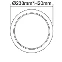 ISOLED LED downlight Flex 23W, IP52, UGR<19, suitable for offices, DA 5-21cm, not dimmable, white, 23W 4000K 2200lm 120°