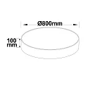 ISOLED LED ceiling luminaire, Ø 80cm, 105W, ColorSwitch 3000|3500|4000K 7550lm 120°, dimmable, white