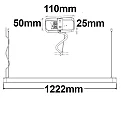 ISOLED LED Hängeleuchte FRAME, IP40, Länge 122.2cm, 40W ColorSwitch 3000-5700K 3600lm 120°, schwarz