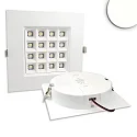 LED Downlight PRISM, UGR<19, BAP geeignet, IP54, eckig, 11 x 11cm, starre Optik, dimmbar, 10W 4000K 1020lm 90°