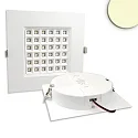 LED downlight PRISM, UGR<19, suitable for offices, IP54, angular, 19 x 19cm, fixed optics, dimmable, 18W 3000K 1950lm 90°