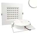 LED Downlight PRISM, UGR<19, BAP geeignet, IP54, eckig, 19 x 19cm, starre Optik, dimmbar, 18W 4000K 2000lm 90°
