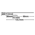 ISOLED LED drywall profile SHADOW GAP 80, anodized aluminium, 200cm