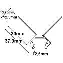 ISOLED LED Trockenbauprofil Außen-Eck, Aluminium eloxiert, 200cm
