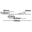 ISOLED LED Trockenbau-Leuchtenprofil SINGLE CURVE, indirektes Licht, für 1 LED-Strip, Aluminium, 200cm, Alu eloxiert