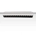 ISOLED LED Einbauleuchte Raster Line weiß/schwarz , dimmbar, 30W, warmweiß