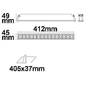 ISOLED LED Einbauleuchte Raster Line weiß/schwarz , dimmbar, 30W, warmweiß