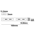 ISOLED LED AQUA RGB+WW Flex strip, 24V, IP67, 19W/m, 4in1 chip, 500cm