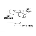 ISOLED Zubehör für Street Light HE75-115 - Mastadapter 2-fach, Innen-Ø 6.5cm bis 8cm