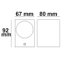 ISOLED Außenwandleuchte Down, IP54, eckig, 1x GU10, exkl. Leuchtmittel, Aluminium, sandschwarz