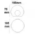 LED Außenwandleuchte Up&Down 4*1W CREE, mit Fokuslinsen, 4-seitig, IP54, 4W 32000K 350m, Aluminium, Sandschwarz