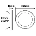 ISOLED LED Aufbau-/Einbauleuchte Slim Flex, IP44, 24W, ColorSwitch 3000|3500|4000K 2040lm 120°, Deckenausschnitt variabel, Weiß