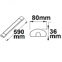 ISOLED LED Aufbauleuchte, IP42, Länge 59cm, 20W Color Switch 3000-4000K 2000lm 120°, Aluminium, weiß