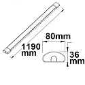 ISOLED LED Aufbauleuchte, IP42, Länge 119cm, 40W Color Switch 3000-4000K 4000lm 120°, Aluminium, weiß