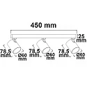 ISOLED Wand- und Deckenleuchte GU10 Triple, 3-flammig, IP20, schwenkbar, exkl. Leuchtmittel, Aluminium, Weiß matt