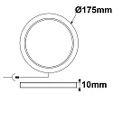 ISOLED LED Downlight Flex 15W, IP52, UGR<19, BAP geeignet, ultraflach, DA 5-16cm, dimmbar, weiß, 15W 3000K 1150lm 120°