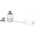 LED Einbau-Spot GU10 mit externer Anschlussbox, Ø 5cm, IP20, CRI >95, dimmbar, 5W 3000K 400lm 38°
