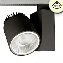 LED 3-Phasen Schienenstrahler, fokussierbar 30°-50°, 35W, CRi >92, drehbar, 3000K 4100lm, Schwarz matt