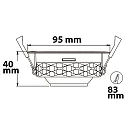 ISOLED LED Einbaustrahler asymmetrisch COB, IP44, rund, Ø 9.5cm, CRI >90, schwenkbar, dimmbar, weiß, 8W 3000K 450lm 50°
