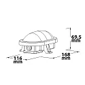 ISOLED Outdoor LED / Kellerleuchte mit HF-Bewegungssensor, IP54, 10W 4000K 980lm 110°, weiß / diffus
