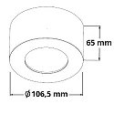 ISOLED LED Aufbauleuchte LUNA, IP20, indirektes Licht, dimmbar, weiß, 8W 2700K 300lm 120°